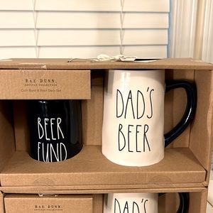 Rae Dunn Coin Bank and Beer Stein Set - Great Father's Day Gift